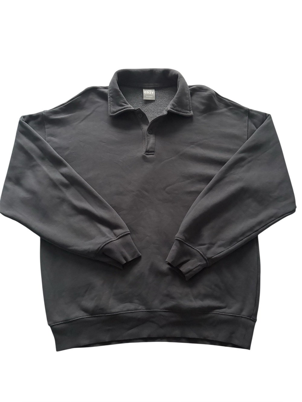 Aritzia TNA Cozy Sweatfleece Boyfriend Polo Sweatshirt